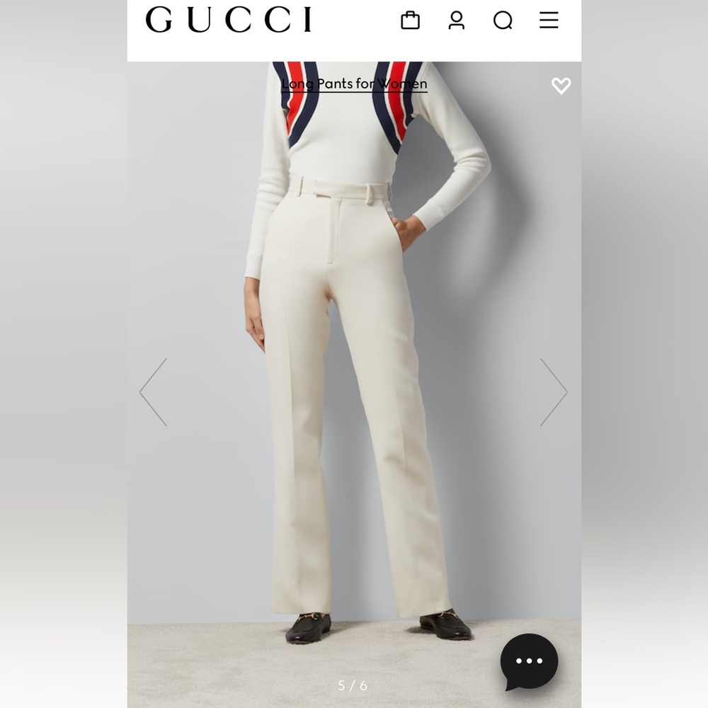 Gucci WOOL SILK CRÊPE PANTS